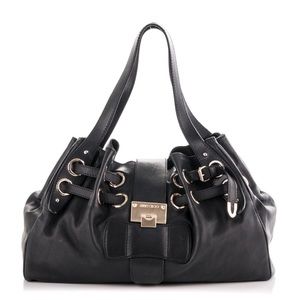 Jimmy Choo Ramona Black Leather Handbag Purse Bag